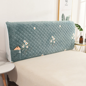 布艺全包弹力床头套m罩弧形皮床靠背罩防尘保护套欧式 公主风床头