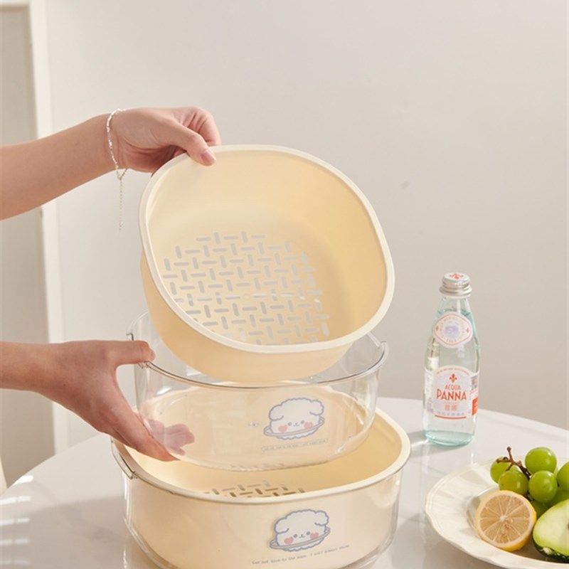 沥水洗菜盆厨h房多功能洗米果蔬沥水篮8件套家用碗盘套装,餐饮具,洗菜盆/沥水篮/漏水筛,淘宝优惠券,粉丝福利购,淘宝优惠卷