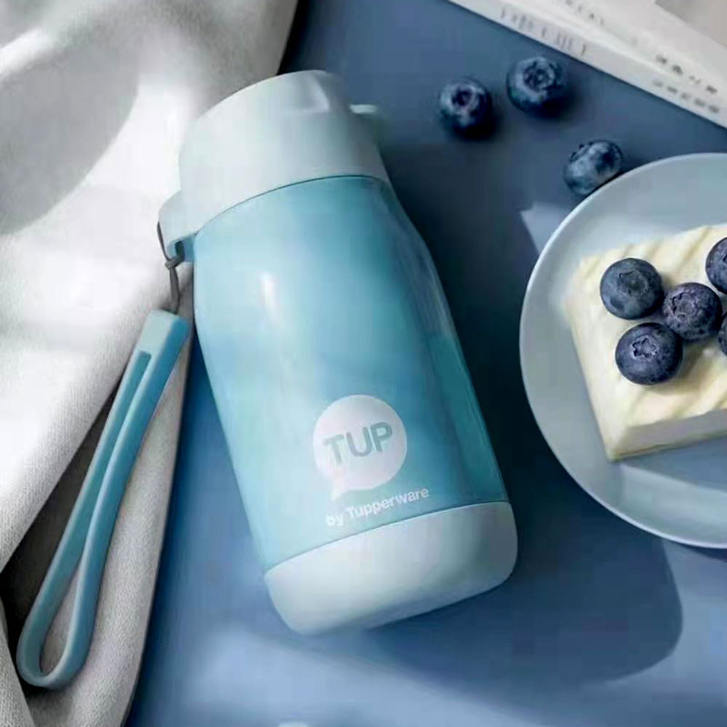 特百惠cc企鹅保温杯330ml不锈钢便携大容量学生儿童吸管水杯子