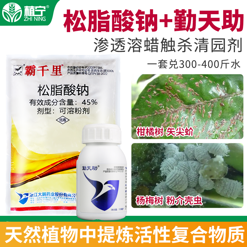 大鹏松酯松脂酸钠松脂酸纳松碱合剂果树柑橘介壳虫清园剂杀虫剂