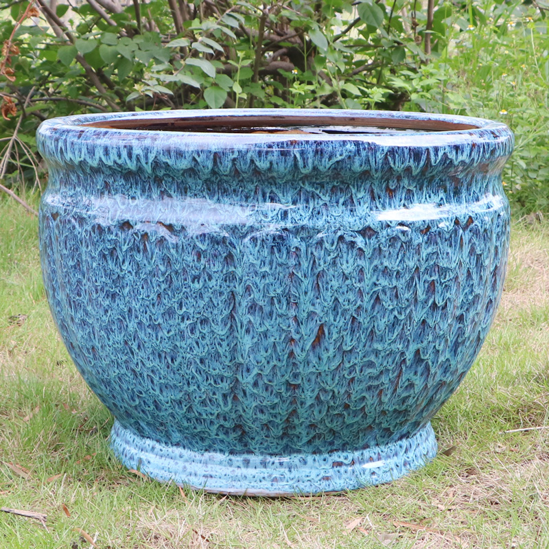 户外庭院特大落地花盆大口径阳台种树花缸L绿植发财树盆栽特深花