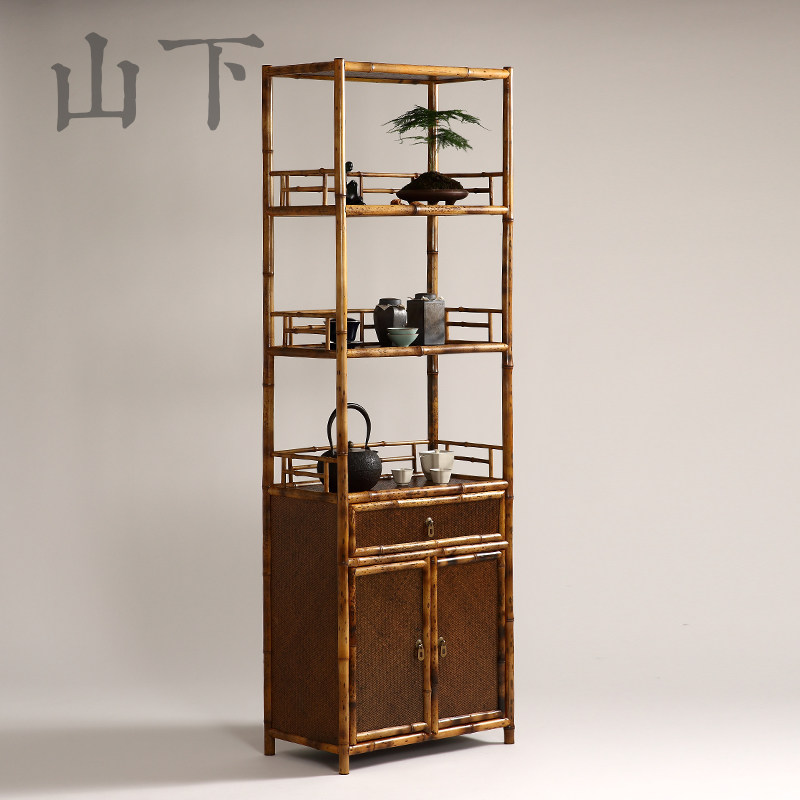 中式梅鹿茶柜真如复古竹编v茶棚茶具收纳展示架竹制茶空间会所书,餐饮具,茶道/零配,淘宝优惠券,粉丝福利购,淘宝优惠卷