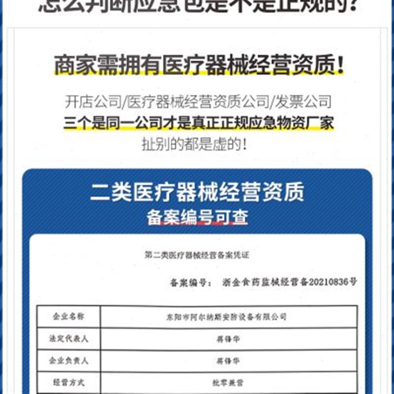 厂家人防战备应急救援包家庭战时战争物资储O备全套地震逃生灾难