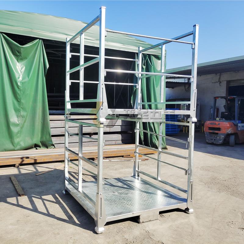 重架型堆叠仓储笼 工业化工金属货折可叠储物架多功 能 快速616组