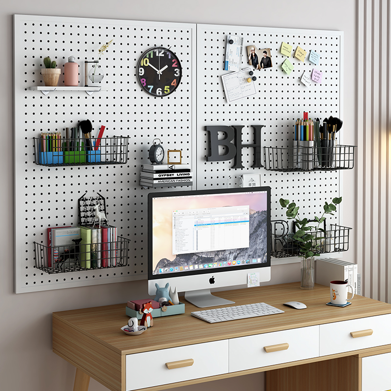 圆孔洞洞板置物架手机壳配件袜子展示板五金工具T超市饰品挂墙货