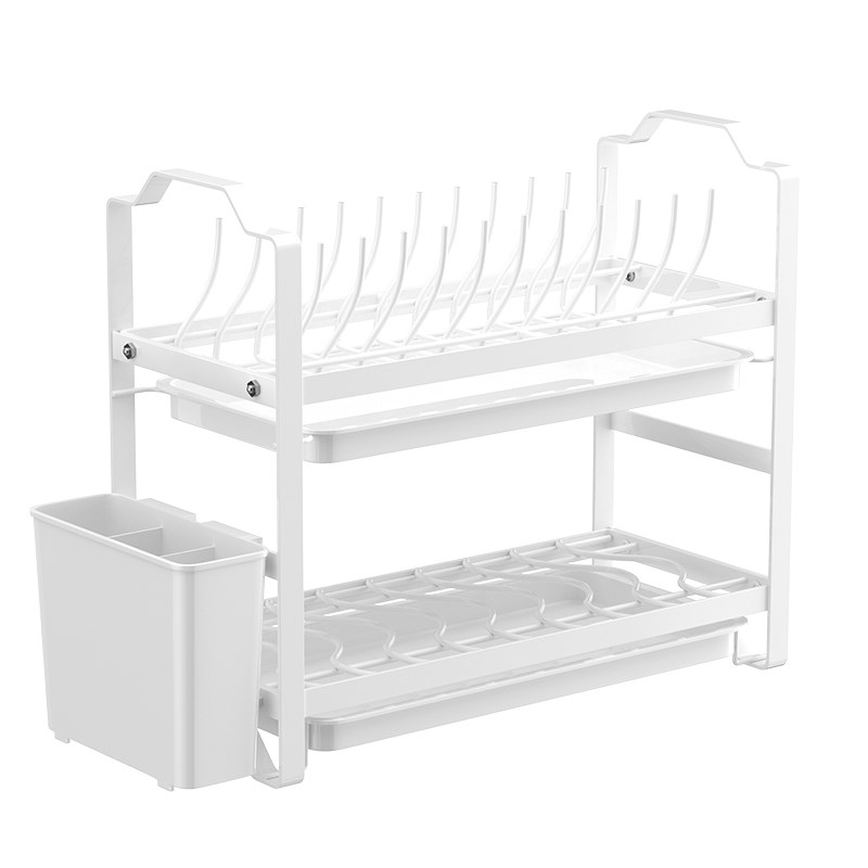 厨房碗碟c架置物架橱柜台面收纳架家用抽屉内碗架碟架分隔带沥水
