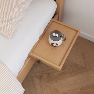 床侧边可折叠床头柜代替代放w手机放置神器移动悬空桌靠背置物支