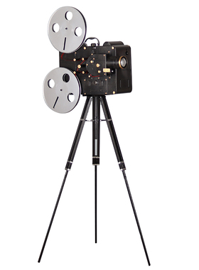 复古放映机模型铁艺怀旧电影拍摄道具影院仿真老V物件装饰品摆件