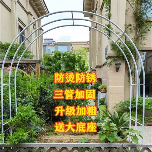 不生锈铁艺拱g门花架植物爬藤架葡萄架子爬花架子助爬架花园拱形