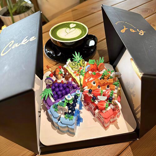 积木生日蛋糕送闺蜜礼物高级感