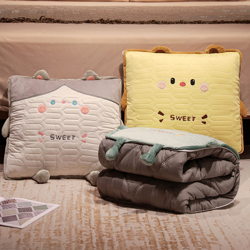 冰丝抱枕被子两用办公室午睡w枕头小毯子二合一汽车载靠垫沙发靠,居家布艺,抱枕被,淘宝优惠券,粉丝福利购,淘宝优惠卷