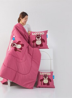 特大码180*220四季款空调被抱枕被子两用午睡枕头W被汽车载办公室