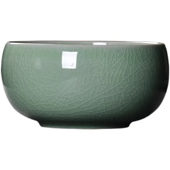 小利青瓷大号烟灰缸陶瓷烟u灰缸时尚 创意家用防风烟灰缸茶洗 个性