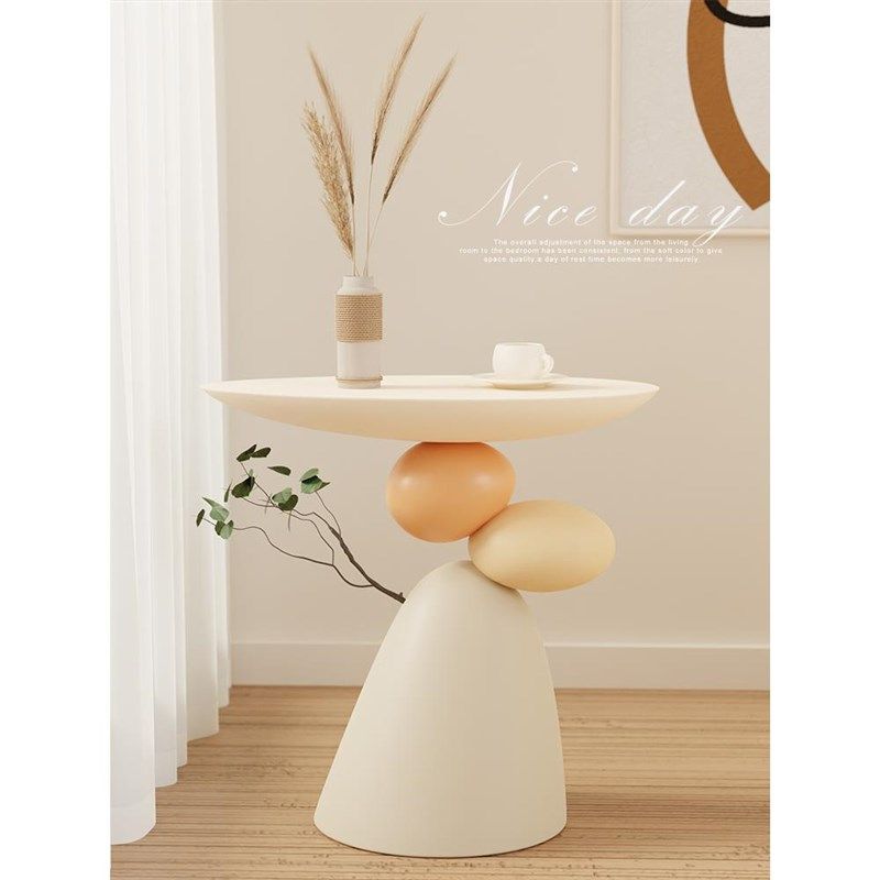 石来运转客c厅落地摆件奶油风沙发旁边几茶几高级感家居收纳装饰,家居饰品,落地摆件,淘宝优惠券,粉丝福利购,淘宝优惠卷