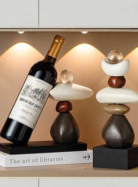 时来运转红酒架摆件客厅t餐边柜酒柜装饰品红酒杯架子轻奢高档酒