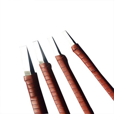 老杨篆铺 15度小角度超硬白钢篆刻刀I石刻刻章刀铜银金印雕刻朱文