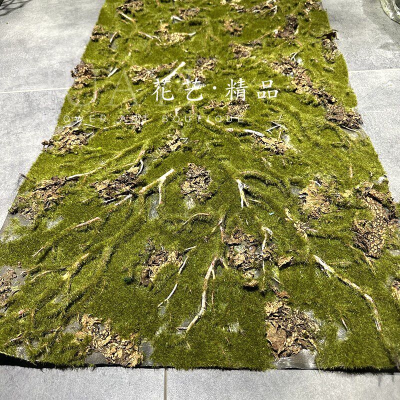 仿真草坪树皮造景植物墙打底草绿植苔藓K绿化造景装饰品陈列青苔