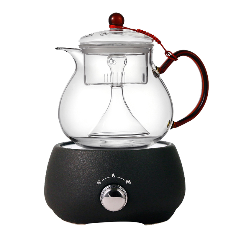玻璃蒸茶壶煮茶器小n型陶瓷电陶炉泡茶蒸煮茶器喷淋式蒸馏黑茶套