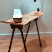 燕十山露营手作户外折叠桌折叠凳升级版 桌腿滑板桌滑U板凳DIY支架