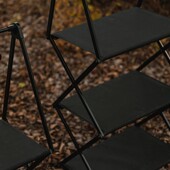 户外黑化铝合金置物架可变形折叠桌子多功能N露营便携式 两用轻量