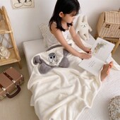 儿童浴巾连帽斗篷婴幼儿多功能毯男女H宝卡通珊瑚绒浴袍加厚不掉