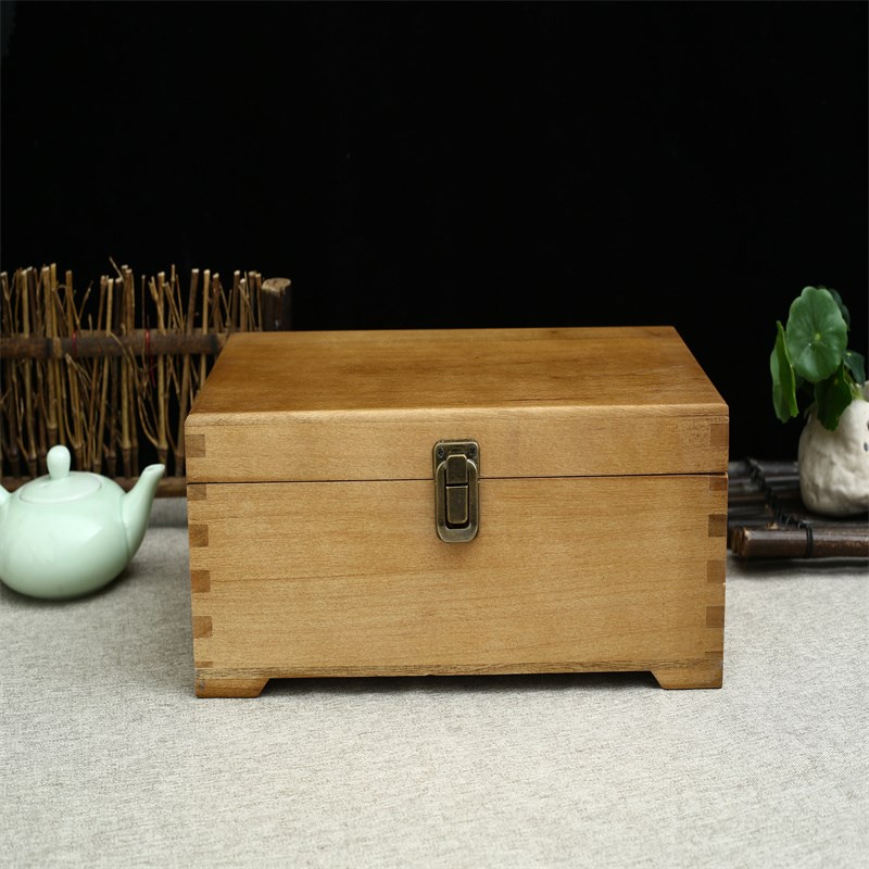 香樟木桌面收纳盒文具p办公室实木收纳杂物文件储物盒珠宝首饰