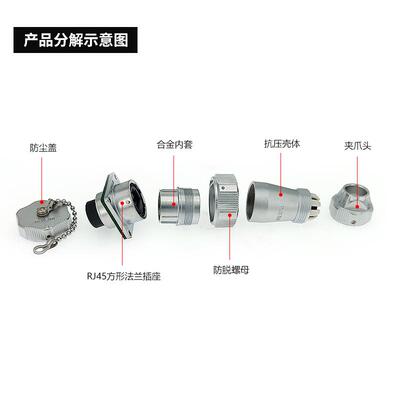 WEIPU威浦WY24RJ45防水工业数据连接器WY24JRJ45TE  IP67