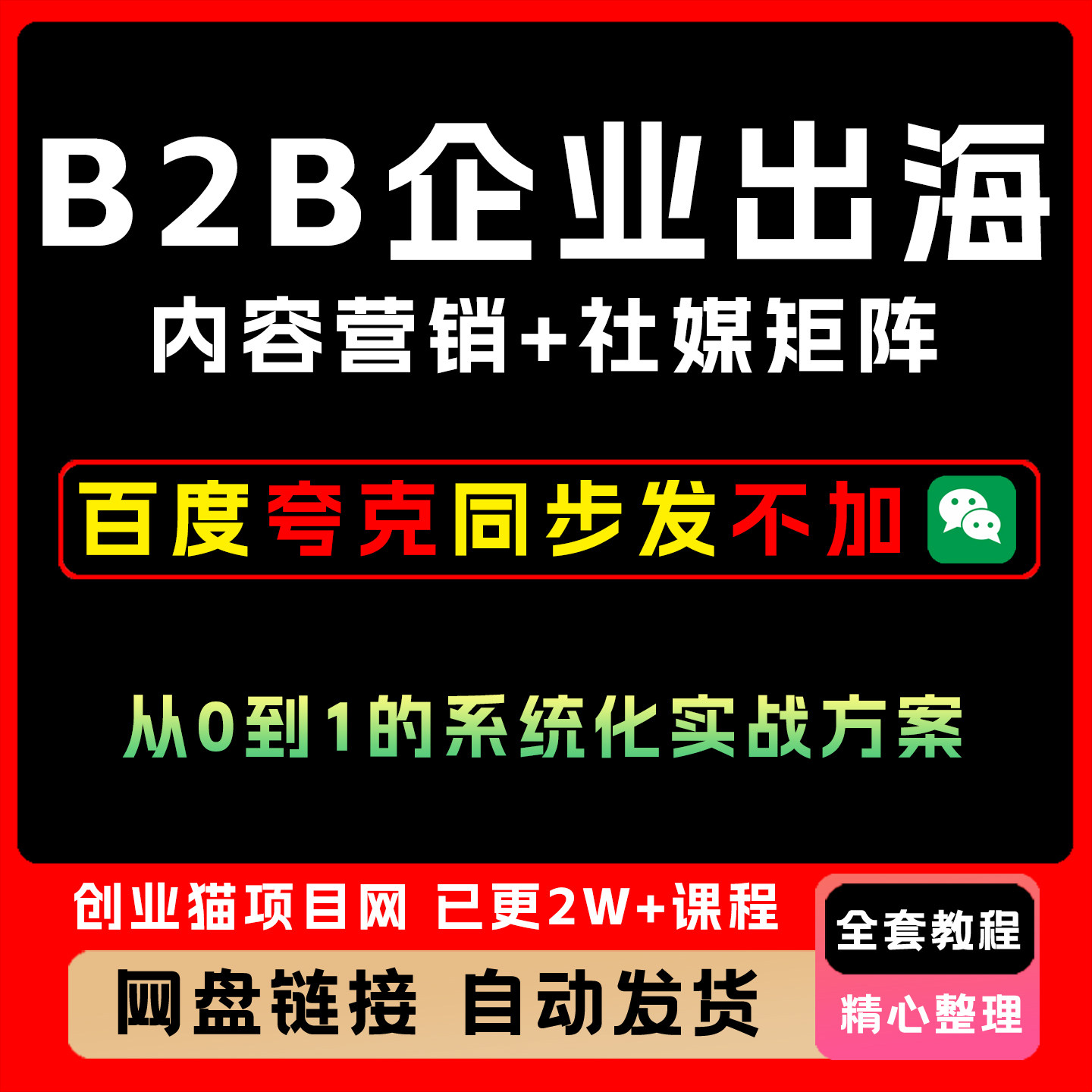 B2B企业出海内容营销社媒矩阵系统化实战方案视频精讲教学课