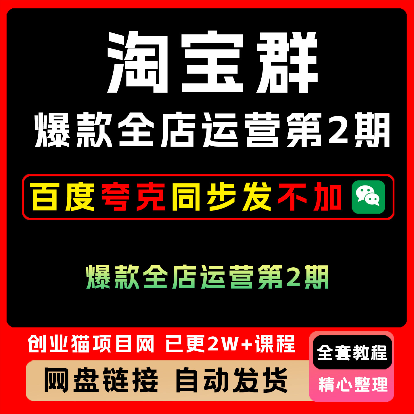 淘宝群爆款全店运营第2期,专业老师带你玩转爆款电商全套课程