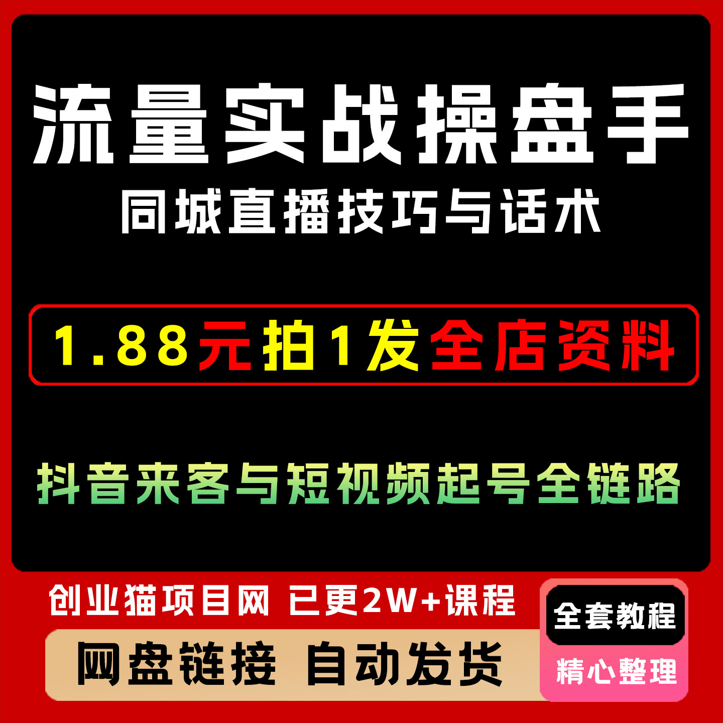 流量实战操盘手 同城直播技巧与话术 抖音来客与短视频起号全链路