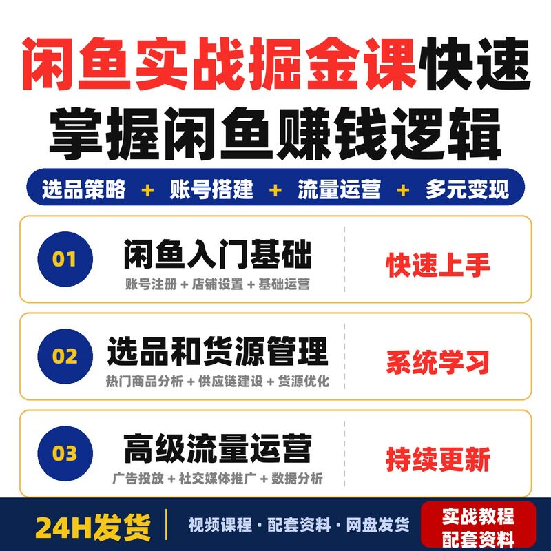 闲鱼实战掘金课零起点玩家快速掌握闲鱼赚钱逻辑紧跟平台最新图片