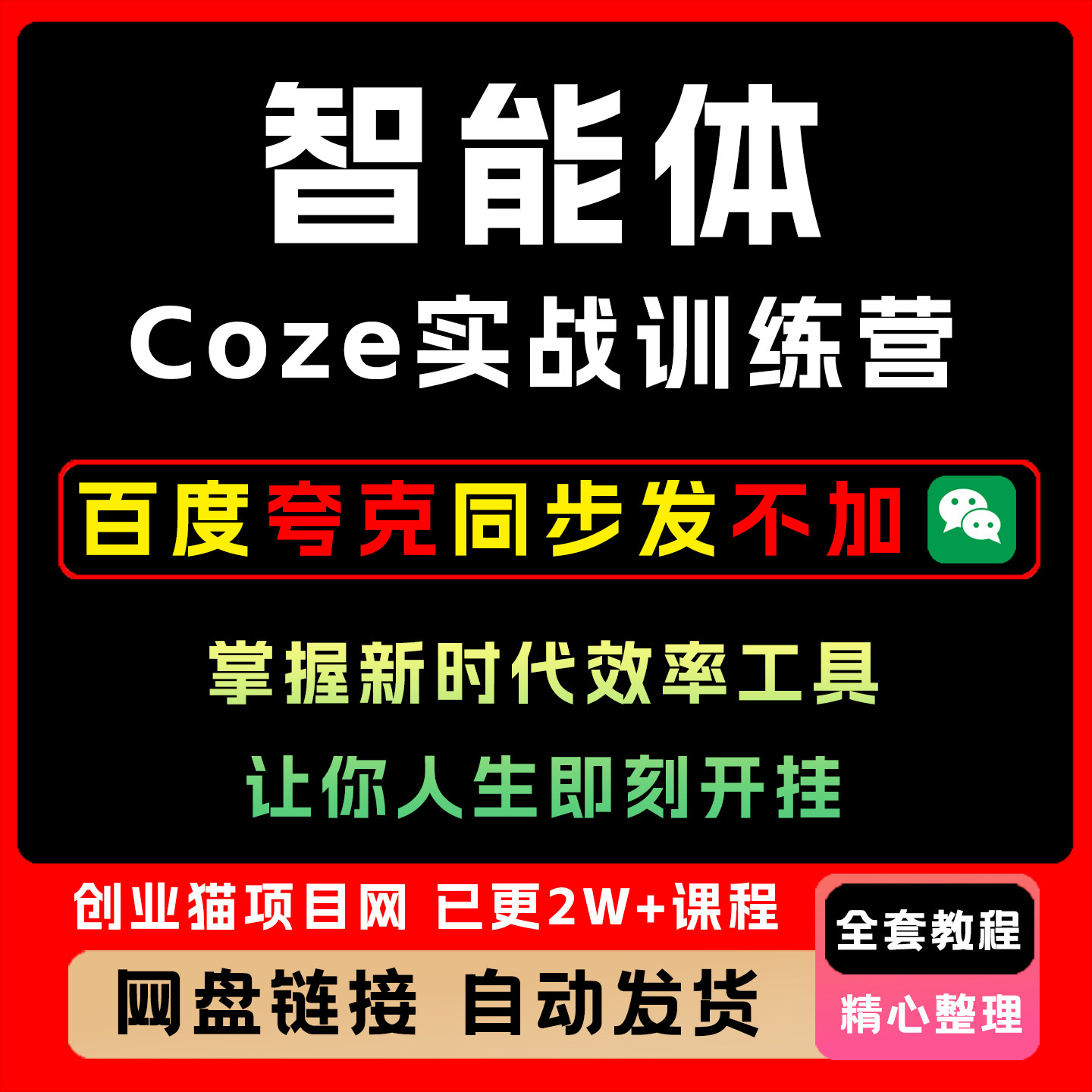 智能体Coze实战训练营，掌握新时代效率工具，让你人生即刻开挂