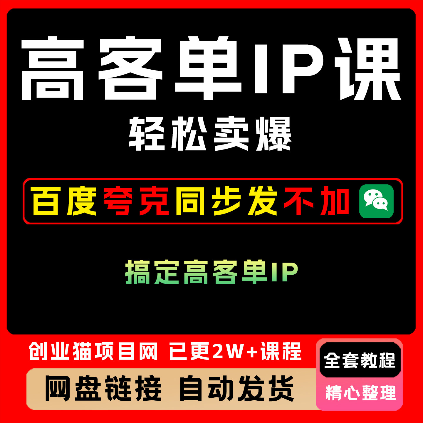 2025高客单IP课轻松搞定成交全套视频精讲学习资料教学课程项目