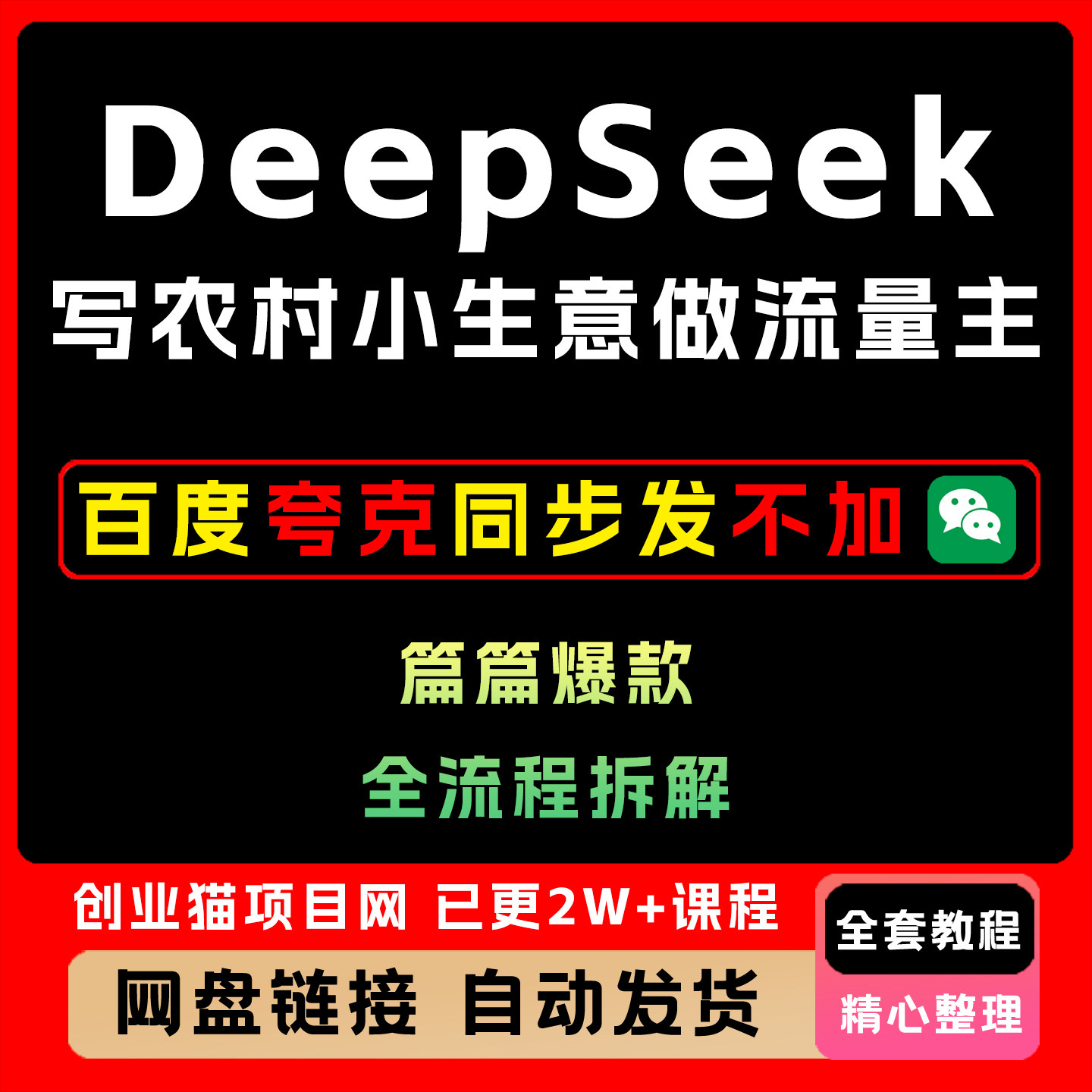 2025年做短视频用DeepSeek写农村小生意做流量主搬砖副业项目