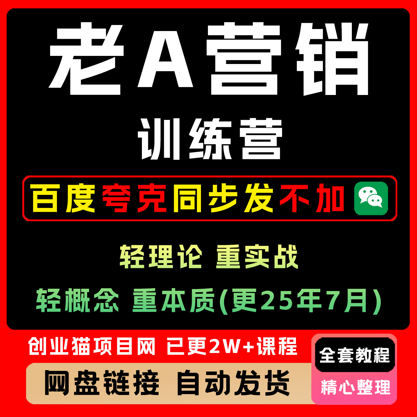 老A营销训练营(更25年7月) 轻理论 重实战 轻概念 重本质全套教程