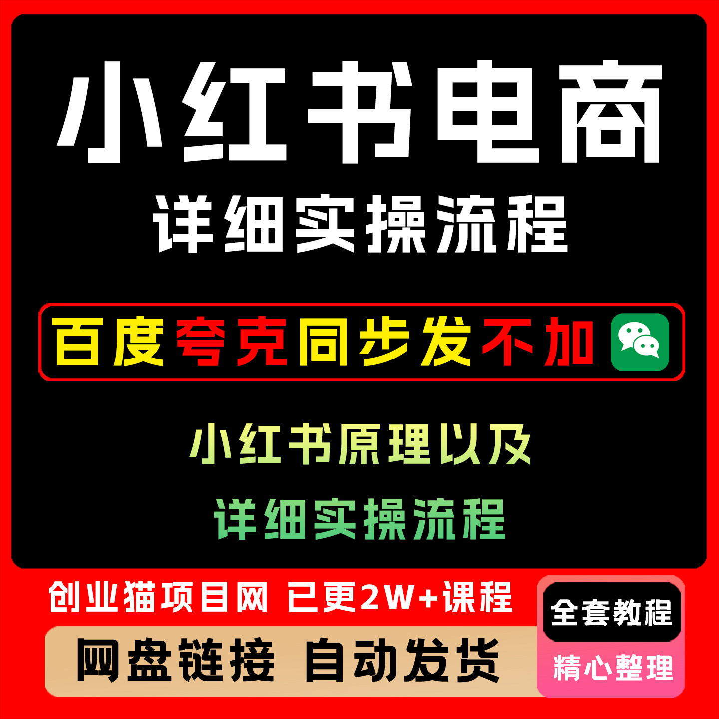 2025年小红书原理以及详细实操流程电商教程黑科技视频课程
