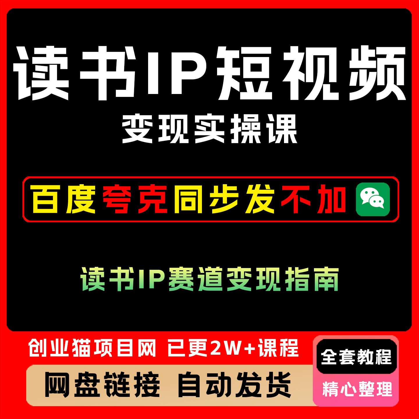 读书IP短视频变现实操课 读书IP赛道变现指南