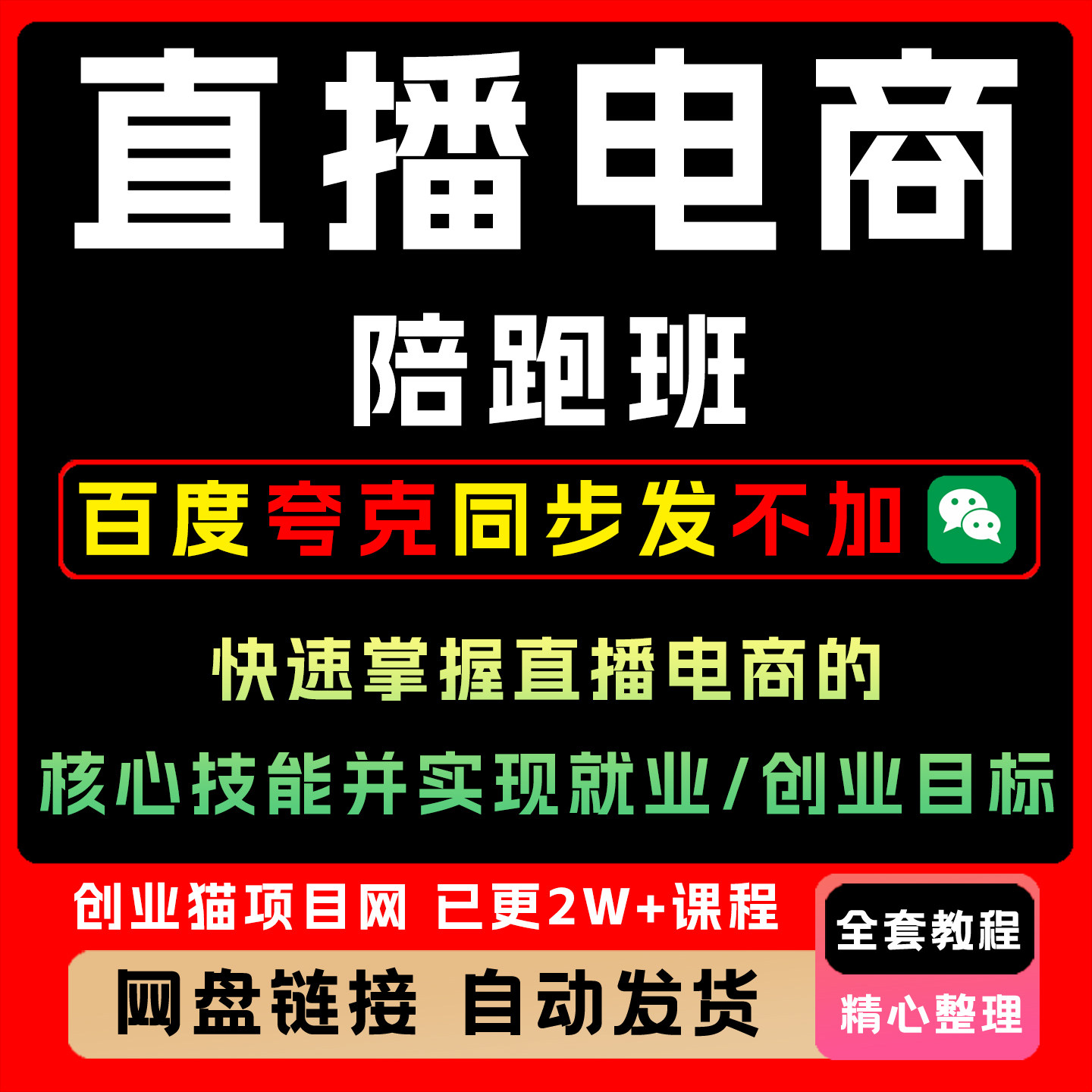 直播电商陪跑班快速掌握直播电商的核心技能 实现就业/创业目标