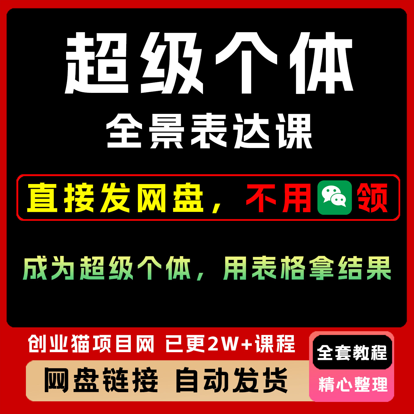 2025年超级个体全景表达课全套视频精讲学习资料课件教学课程项目