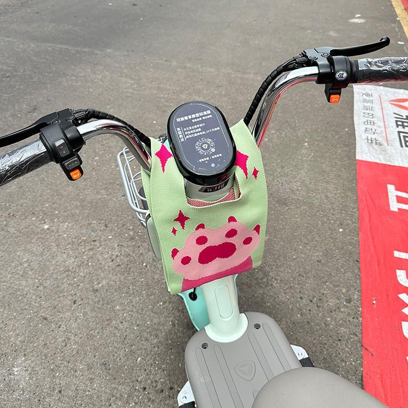 电动车前置物兜挂包放东西神器电瓶车收纳小挂袋九号爱玛专用