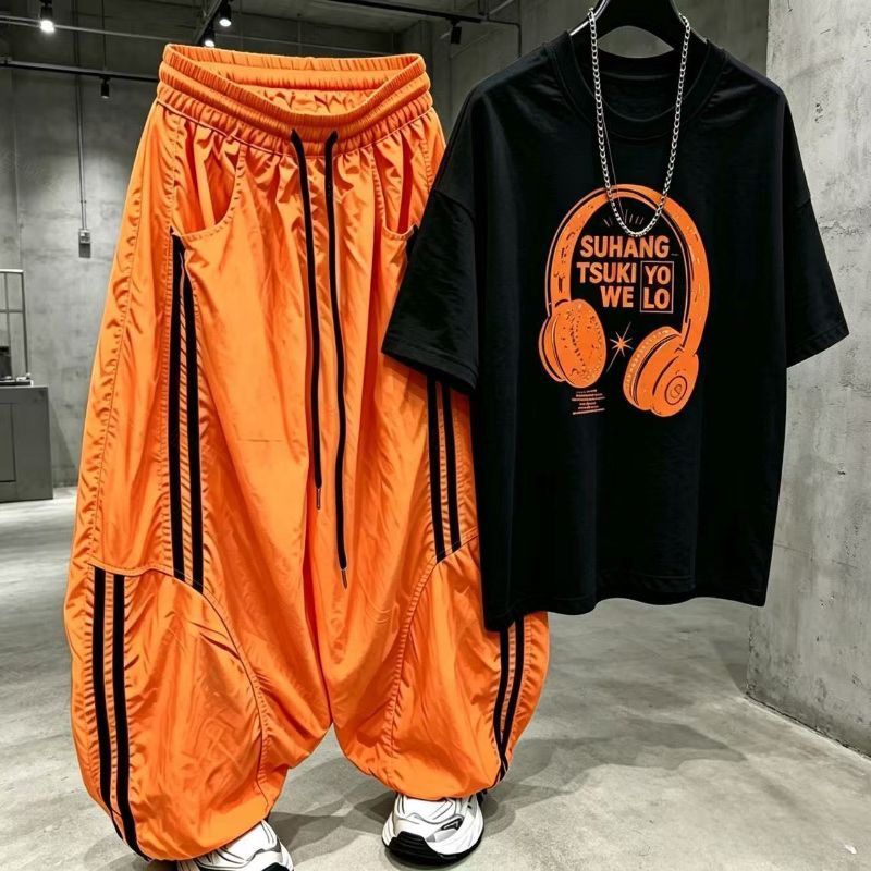 男童夏季短袖休闲裤潮酷运动套装图片