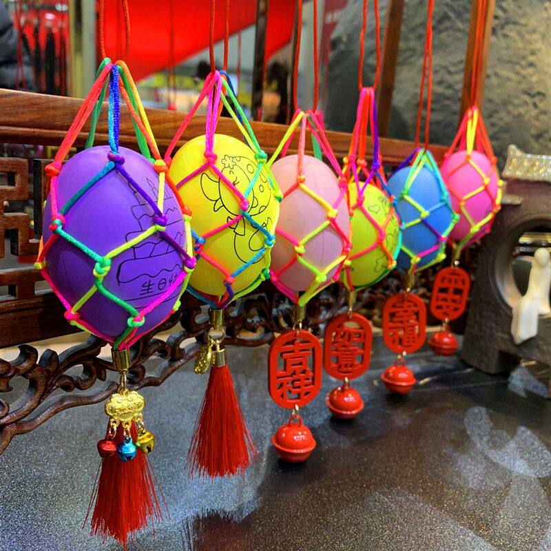 端午手工编织鸡蛋兜编绳蛋袋幼儿园小朋友网兜成品
