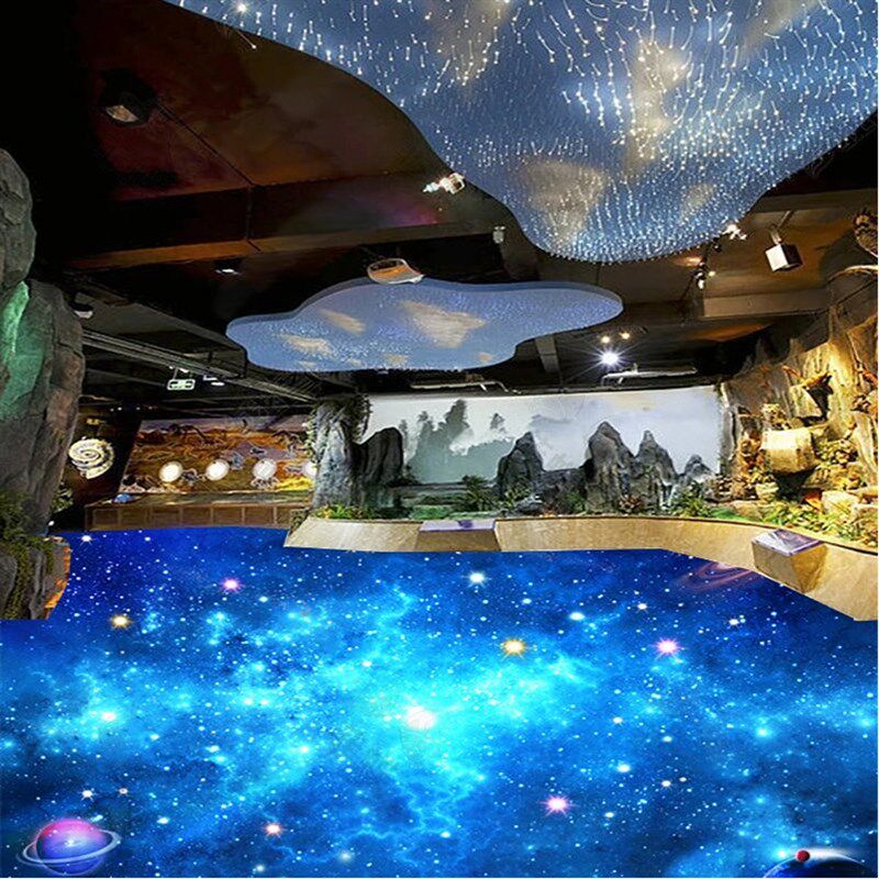 瓷砖地面翻新星空地自粘防水防滑耐磨尺地上纸