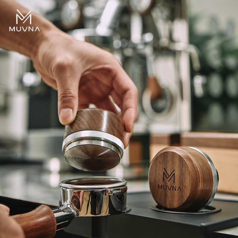 MUVNA慕威纳咖啡机布粉器可调节高度304不锈钢螺纹压粉器具布粉锤