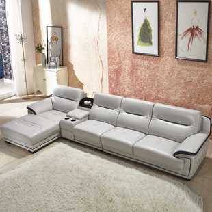 sofa 皮沙发现代简约大小户型中厚皮转角沙发厂家直销leather