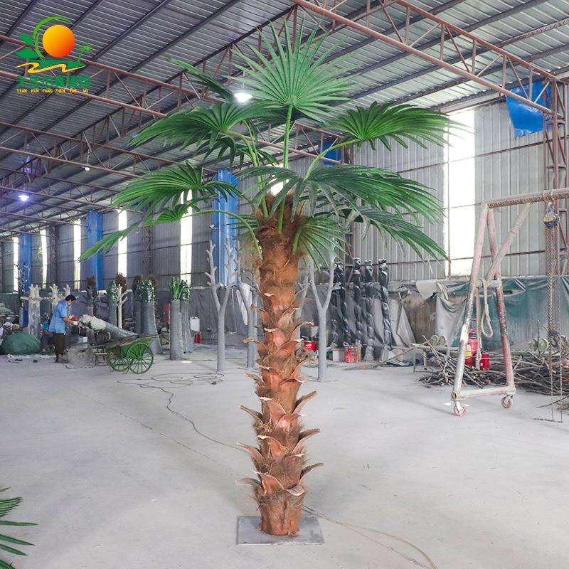 仿真小型棕榈树扇葵树酒店景区造景仿真假植物假棕榈树热带假树