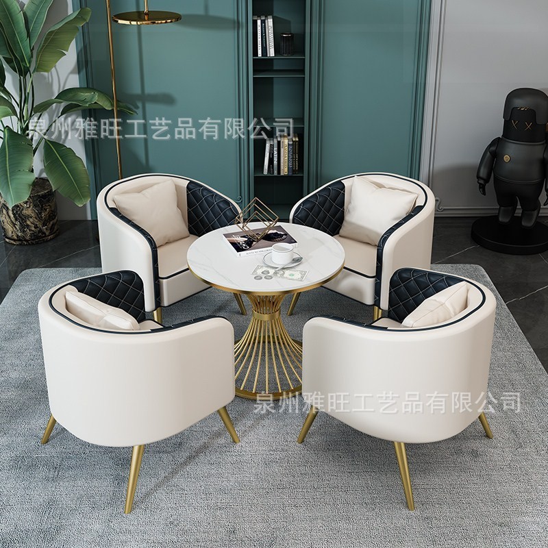 北欧酒店皮艺单人沙发椅