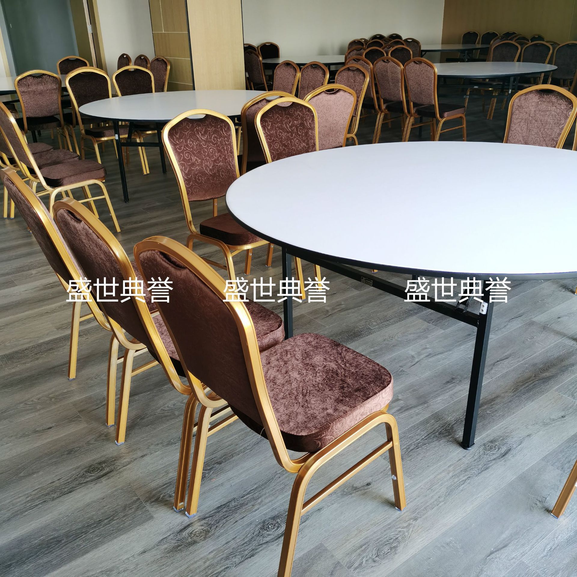 宁德饭店宴会厅折叠桌椅酒楼宴席圆桌宴会中心酒席折叠圆桌宴会桌