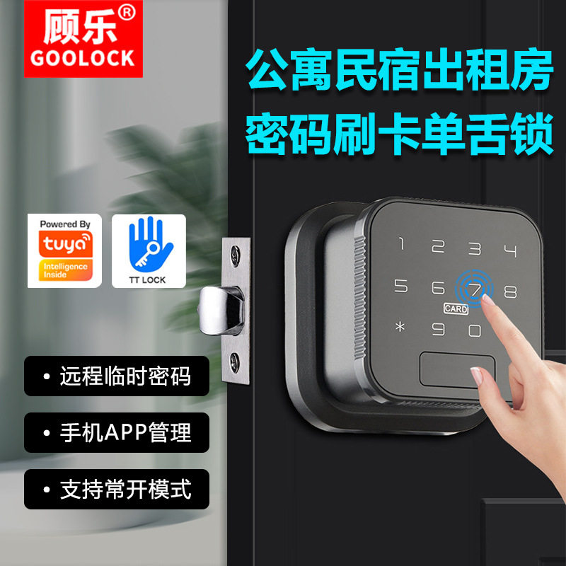 家用公寓室内蓝牙指纹密码智能锁