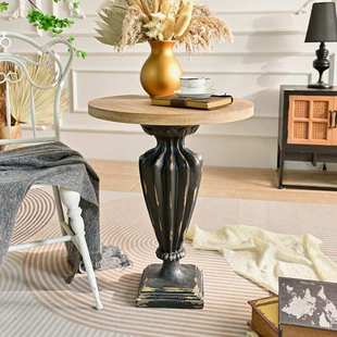 美式可拆小茶几现代边几沙发摆件小户型创意圆桌落地氧化镁小茶桌